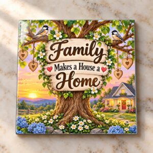 Family Makes a House a Home Magnet