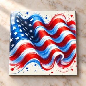 Flowing American Flag Magnet
