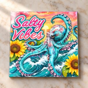 Salty Vibes Octopus Magnet