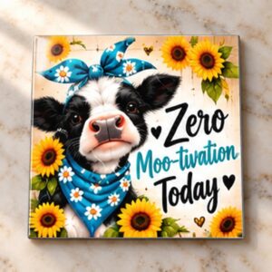Zero Moo-tivation Today Magnet